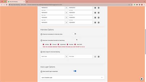 USA Visa Browser Extension For Visa Slot Booking .